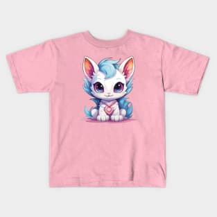 Charming Anime Kitten Kids T-Shirt